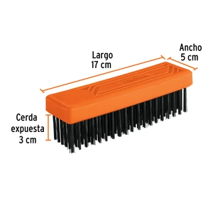 Cepillo rectangular de alambre 114 pinceles,sin mango,Truper