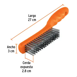 Cepillo de alambre 64 pinceles de acero inoxidable, Truper