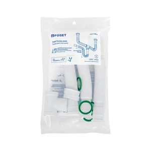 Foset Céspol flexible doble para fregadero, polipropileno, 1-1/2