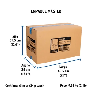 Foset Céspol flexible doble para fregadero, polipropileno, 1-1/2