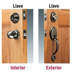 Hermex Jaladera, perilla y cerrojo llave, latón antiguo, Basic
