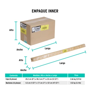Klintek Cepillo industrial cerda rígida de 30 cm, bastón de madera
