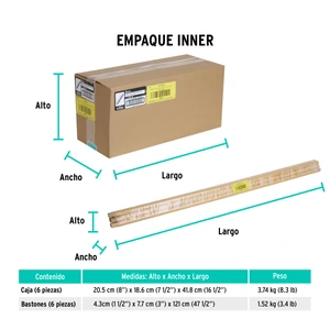 Klintek Cepillo industrial cerda rígida de 40 cm, bastón de madera