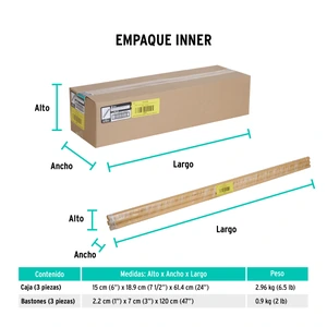 Klintek Cepillo industrial cerda suave de 56 cm, bastón de madera