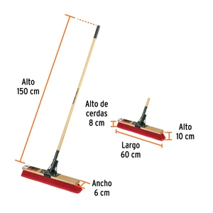 Cepillo cerda mixta, 60cm, p/múltiples superficies, EXPERT