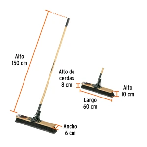 Cepillo cerda PP, 60cm, p/superficies ásperas, EXPERT