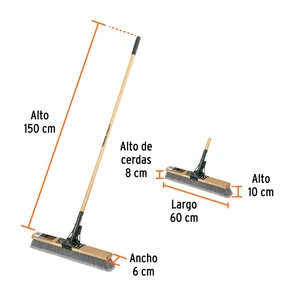 Cepillo cerda PE, 60cm, p/superficies lisas, EXPERT