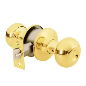 43457 / CEPO-12E Cerradura tipo oval para entrada, latón brillante, Hermex