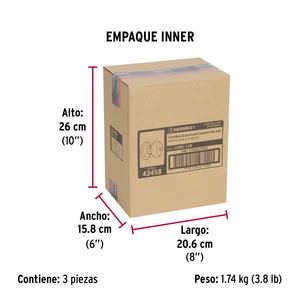 Cerradura tipo oval para recámara, latón brillante, Hermex