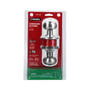 43450 / CEPO-32B Cerradura tipo oval para baño, cromo mate, Hermex