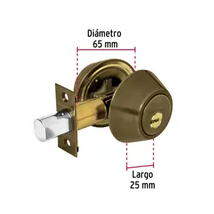 Cerrojo llave-mariposa latón antiguo, llave de puntos,Hermex