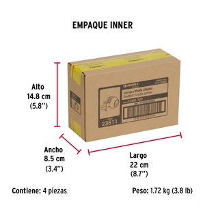 Cerrojo llave-llave cromo mate, llave tradicional, Hermex