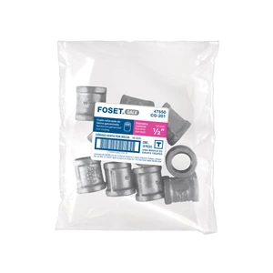 Cople reforzado de acero galvanizado de 1/2