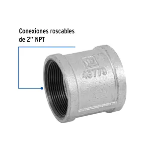 Cople reforzado de acero galvanizado de 2