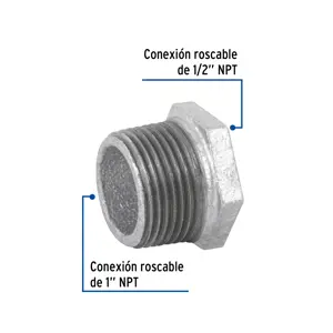 Reducción bushing acero galvanizado 1