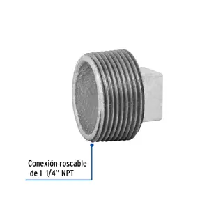 Tapón macho 1-1/4