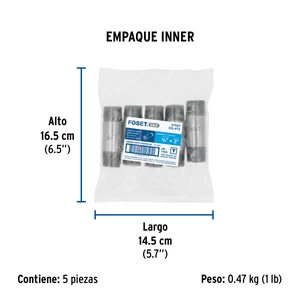 Niple de acero galvanizado 3/4