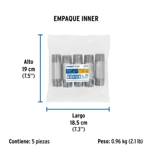 Niple de acero galvanizado 1
