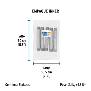 Niple de acero galvanizado 1