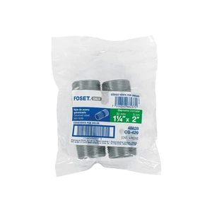 Niple de acero galvanizado 1-1/4 x 2