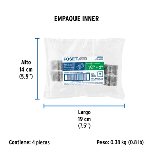 Niple de acero galvanizado 1-1/4 x 2