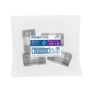 Niple de acero galvanizado 1-1/2 x 3