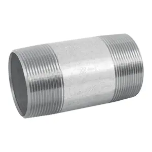 Niple de acero galvanizado, 2 x 4