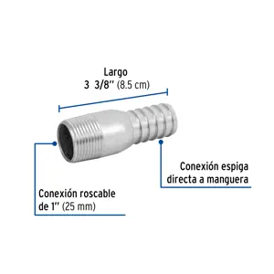 Niple de acero galvanizado 1