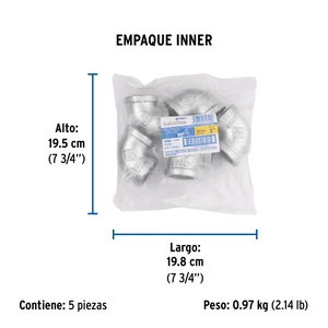 Codo 90° acero galvanizado de 1