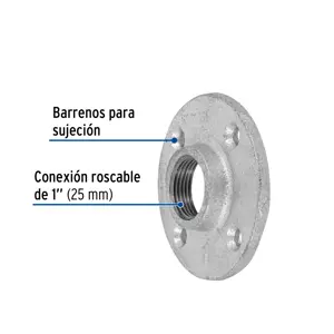 Brida de acero galvanizado de 1