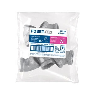 Codo 45° acero galvanizado de 1/2