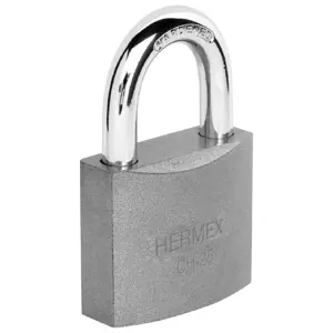 43795 / CH-25 Candado de hierro 25 mm gancho corto en caja, Hermex