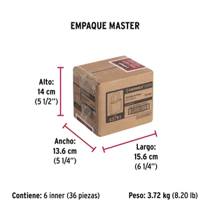 Candado de hierro 32 mm gancho corto en caja, Hermex