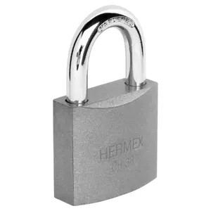43315 / CH-38 Candado de hierro 38 mm gancho corto en caja, Hermex