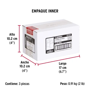Hermex Blíster con 2 candados de hierro de 38mm con gancho corto