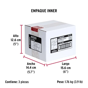 Hermex Blíster con 4 candados de hierro de 38mm con gancho corto