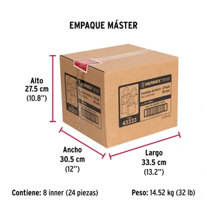 Hermex Blíster con 4 candados de hierro de 38mm con gancho corto
