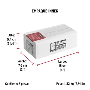 Candado de hierro 45 mm gancho corto en caja, Hermex