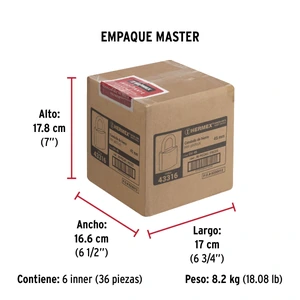 Candado de hierro 45 mm gancho corto en caja, Hermex