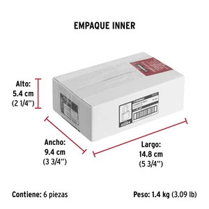 Candado de hierro 45 mm gancho largo en caja, Hermex