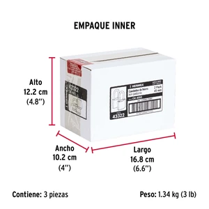 Hermex Blíster con 2 candados de hierro de 45mm con gancho corto
