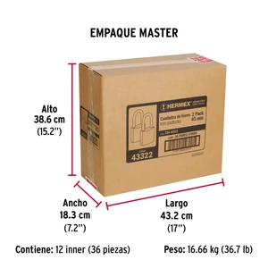 Hermex Blíster con 2 candados de hierro de 45mm con gancho corto