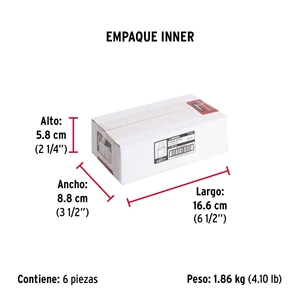Candado de hierro 50 mm gancho corto en caja, Hermex