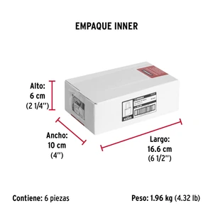 Candado de hierro 50 mm gancho largo en caja, Hermex