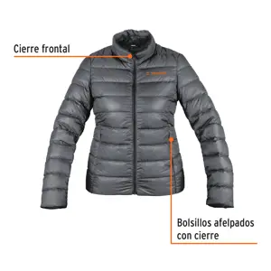 Chamarra de plumas para mujer, gris, G, Truper