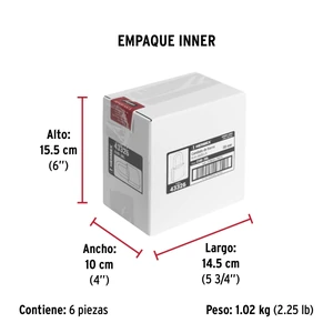 Candado de hierro 38 mm gancho largo en blíster, Hermex