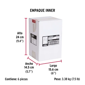 Candado de hierro 63 mm gancho corto en blíster, Hermex