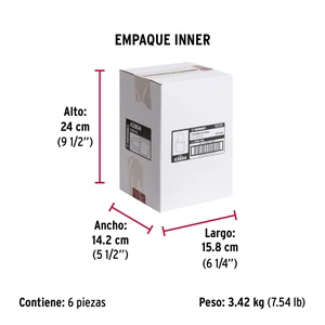 Candado de hierro 63 mm gancho largo en blíster, Hermex