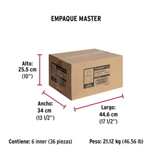 Candado de hierro 63 mm gancho largo en blíster, Hermex