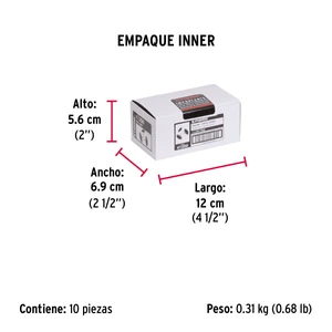 Caja con 100 chinches en 10 colores surtidos, Fiero
